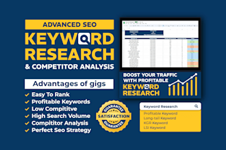 do seo keyword research and competitor analysis with ahrefs and semrush