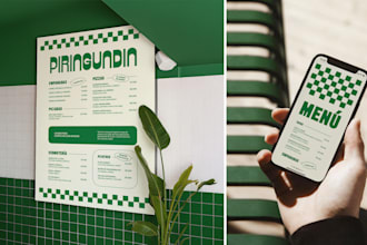 design modern minimal menu for coffee shop, restaurant, bar