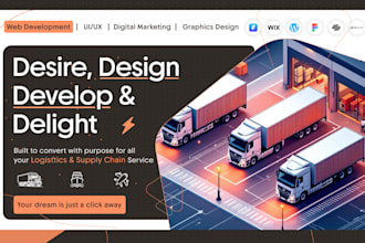 develop logistics website, trucking, dispatch, freight broker or moving company