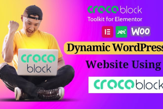 create dynamic wordpress website with crocoblock and jet plugins