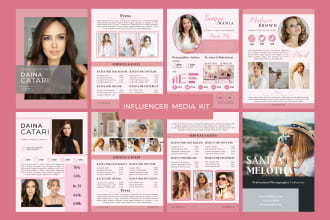 create a influencer media kit,dj press kit, artist epk, fashion,travel media kit