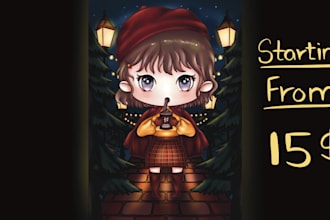 make unique anime chibi art