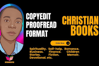 be your christian book editor, proofreader, designer