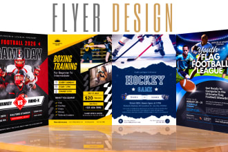 modern sport flyer design, cricket, football, basketball