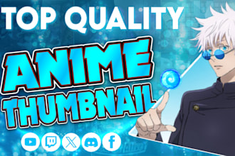 do the best youtube anime thumbnail for your amv,manga,recap,shorts