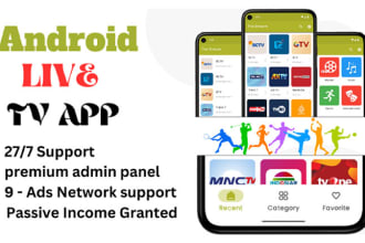 build android live sport TV apps with an admin panel