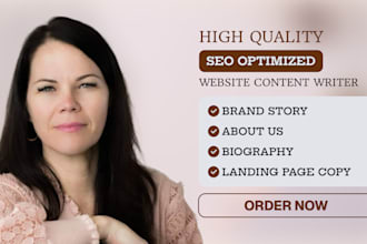 be your SEO website content writer, blog writing, biography writer, about us faq