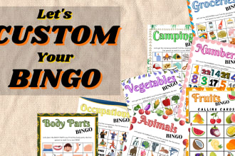 customize your amazing and unique bingo game