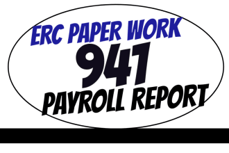 prepare payroll report, 941, erc paper work for tax