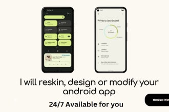 reskin, design or modify your android app