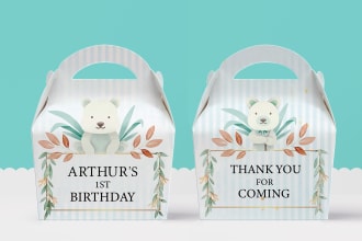 do party box design and customize favor boxes for your party giveaways