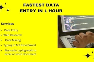 do fastest data entry in one day