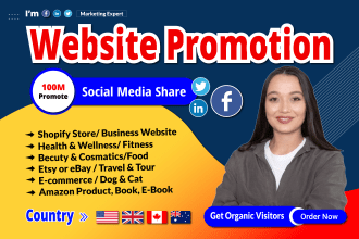 promote your business website amazon product book crypto any link promotion
