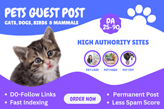 publish your guest post on pets related blogs