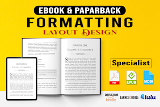 do book formatting kindle or paperback, ebook format, KDP layout design
