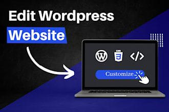 edit wordpress website, customize wordpress site