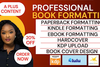 do a plus content kdp book formatting paperback formatting ebook formatting