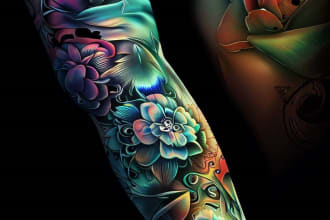 create a tattoo design of tattoo sleeve