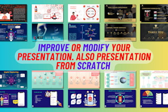 improve and modify powerpoint presentation slides design in 24 hours
