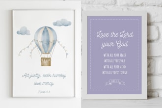 design printable bible verse wall art for kids and nursery
