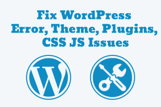 fix wordpress errors and HTML, CSS, PHP, javascript issue