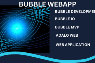 develop bubble web app bubble web site adalo web app, webflow, flutterflow, api