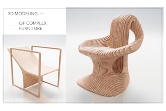 3d modeling of furniture in sketchup, blender and render