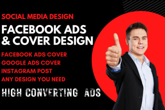 design high quality facebook ads or cover