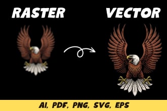 trace, vectorize, convert image to vector or redraw a logo
