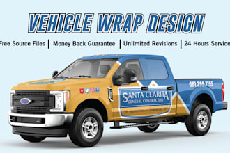 do vehicle wrap branding, truck, trailer,  van wrap design