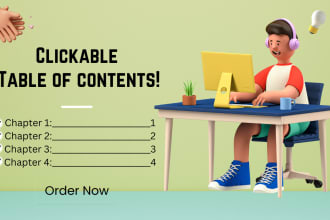 create a reliable and clickable table of contents for you