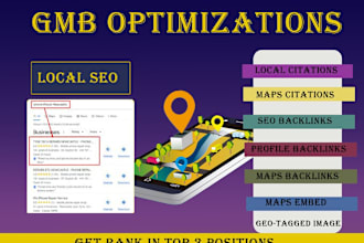 do gmb optimization,  ranking and google map citation for local SEO