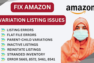resolve and fix amazon product listing variation issues
