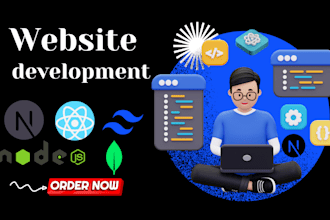 develop a full stack mern website with frontend and backend