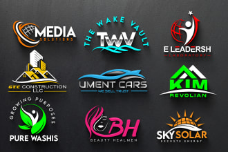 do creative 3d and unique business logo design