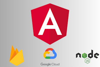 develop full website using angular, firebase frontend backend