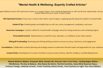 write seo mental health or self help well researched article