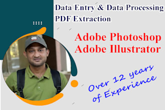 data entry data extraction photo editing logo design