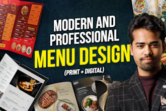 design digital and print ready restaurant menu, food menu