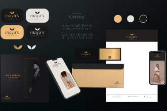 create a modern and minimalist logo with branding kit