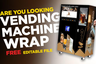design custom vending machine wrap, wrap, 3d vending wrap, wrap design