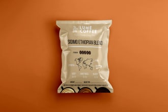 design coffee stickers, labels, pouches, bags