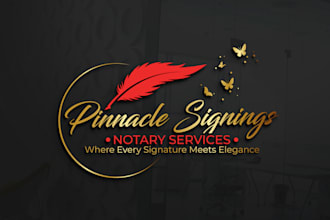 do unique and creative notary logo design