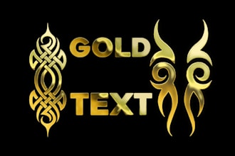 3d gold, chrome, metallic or shining effect of logo or image