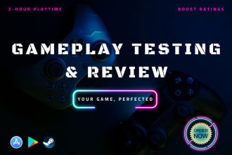 test pc, android and IOS game