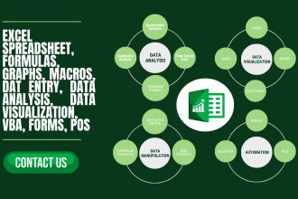 do data entry in excel, graphs, formulas, macros, vba, pos, spreadsheet