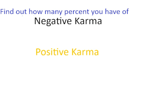 measure your negative and positive karma by percent