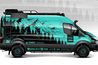 do any food truck wrap, camper caravan, vehicle wrap, casita trailer