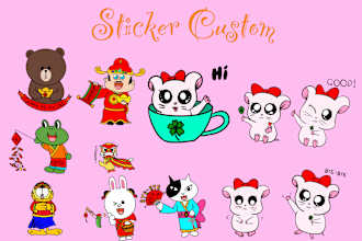 make custom sticker as your request