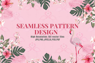 design seamless patterns for textile, floral fabric prints